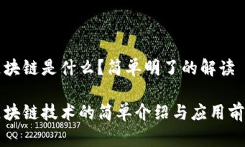区块链是什么？简单明了的解读

区块链技术的简单介绍与应用前景